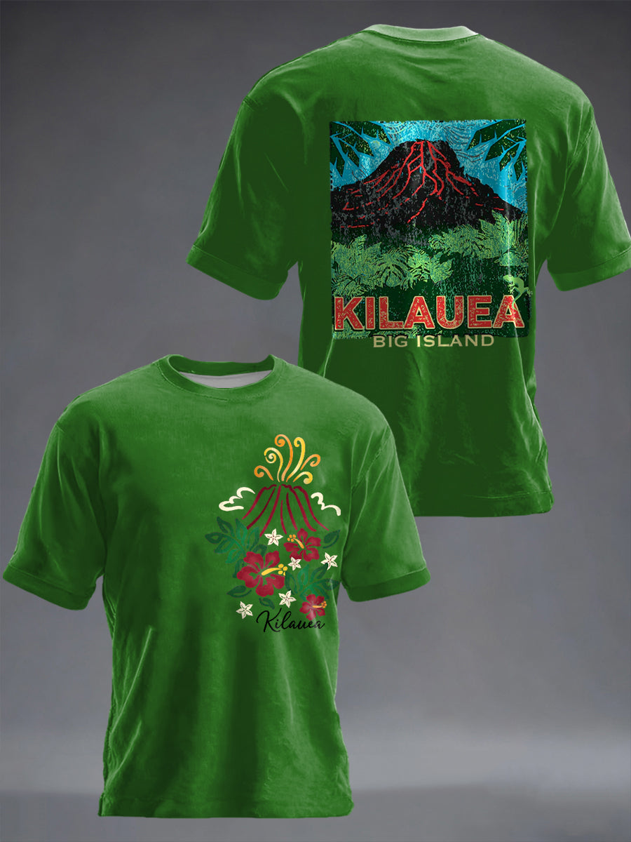 Men's Hawaii Kīlauea Volcano Inspired  short sleeves t-shirt