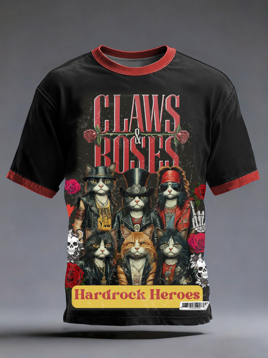 Men's Rock Print Short Sleeves T-shirt