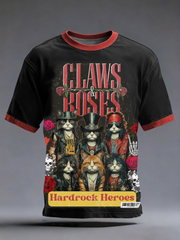 Men's Rock Print Short Sleeves T-shirt