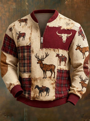 Men's Western Christmas Printed Sweatshirt