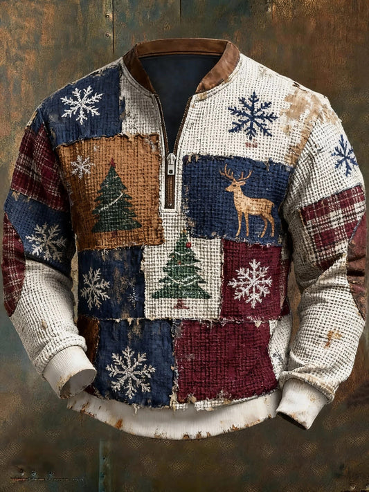 Men's Western Christmas Printed Sweatshirt