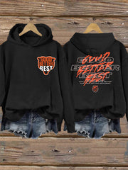 Women's Good Better Best Print Gift For Football Fans Gameday Casual Hoodie