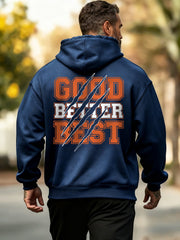 Men's Good Better Best Print Gift For Football Fans Gameday Casual Hoodie