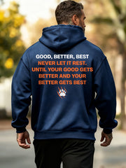 Men's Good Better Best Print Gift For Football Fans Gameday Casual Hoodie