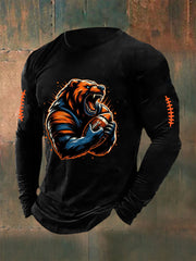 Men's Football Fans Lovers Gameday Casual Long-Sleeve T-Shirt