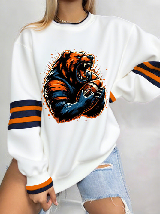 Women's Football Fans Lovers Gameday Casual Sweatshirt