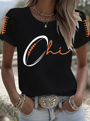 Women's Football Fans Lovers Gameday  T-shirt