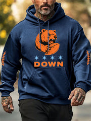 Men's Football Fans Lovers Gameday Casual Hoodie