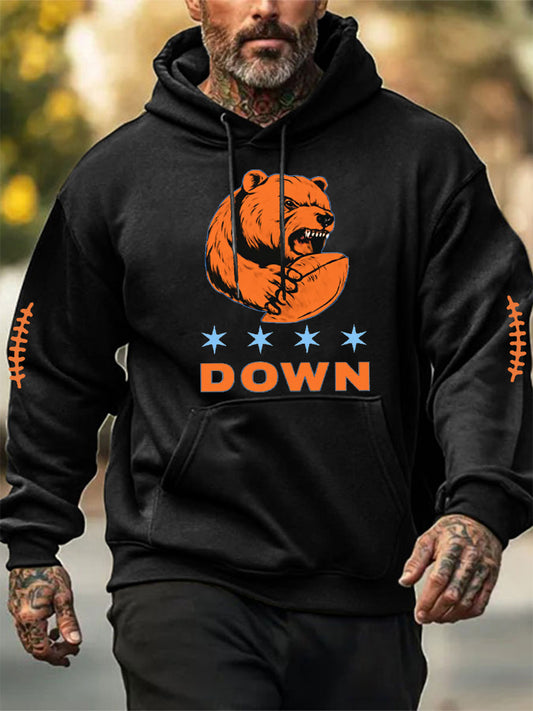 Men's Football Fans Lovers Gameday Casual Hoodie