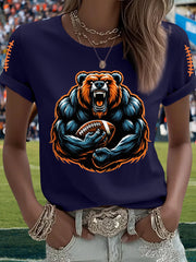 Women's Football Fans Lovers Gameday Casual Tee