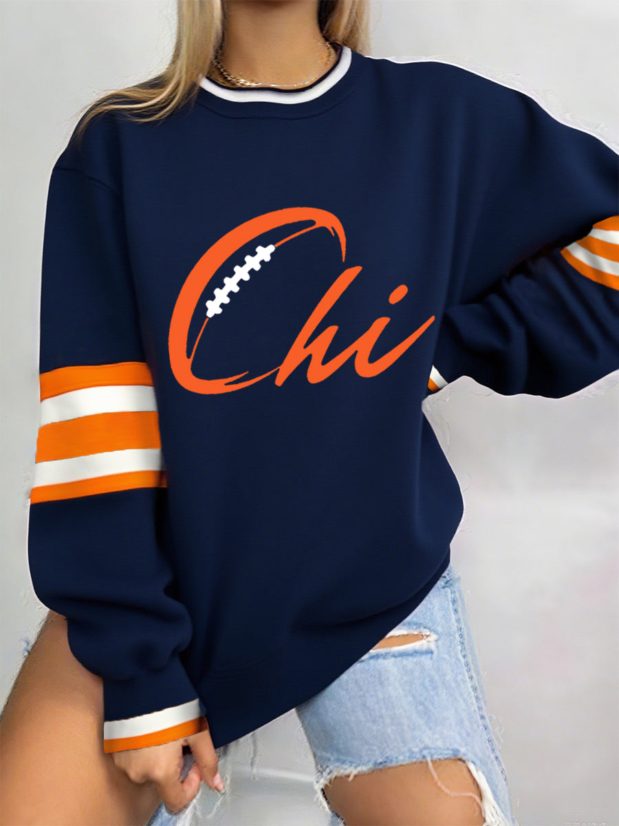 Women's Football Fans Lovers Gameday Casual Sweatshirt