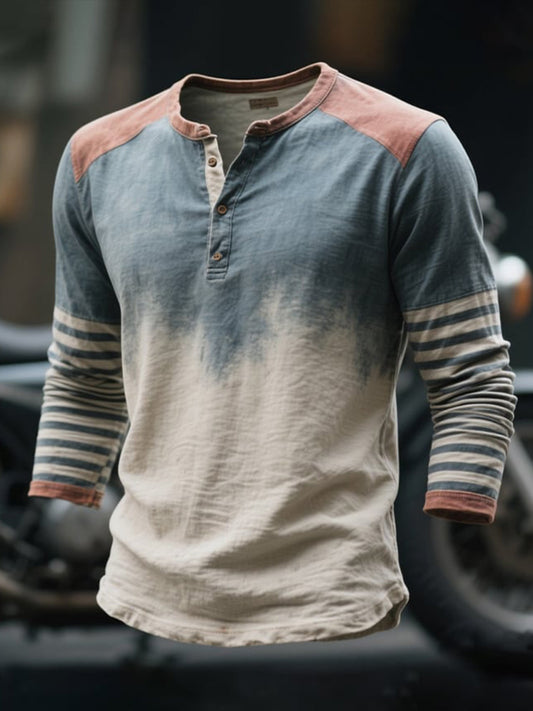 Men's Vintage Simple Long Sleeve T-Shirt