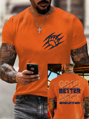 Men's Good Better Best Print Football Fans Gameday Casual Tee