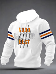 Men's Good Better Best Print Gift For Football Fans Gameday Casual Checkered Hoodie