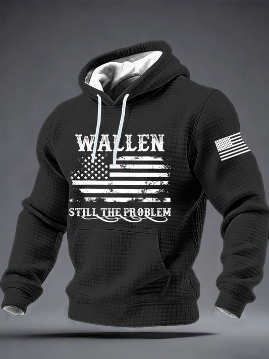 Men's Still The Problem Checkered Cotton Hoodie