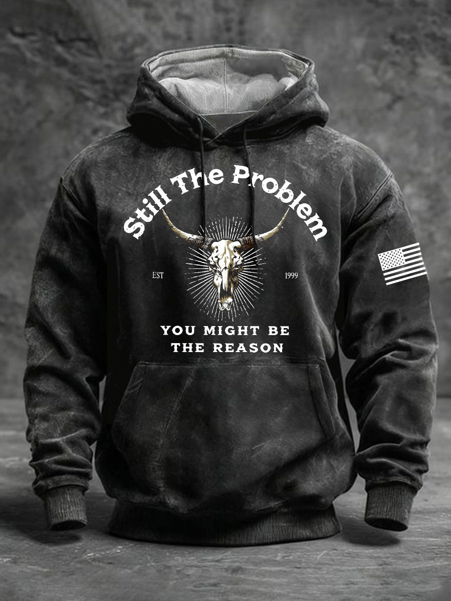 Men's Still The Problem Oversized Drop-Shoulder Hoodie With Pockets