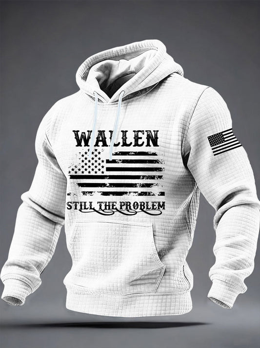 Men's Still The Problem Checkered Cotton Hoodie
