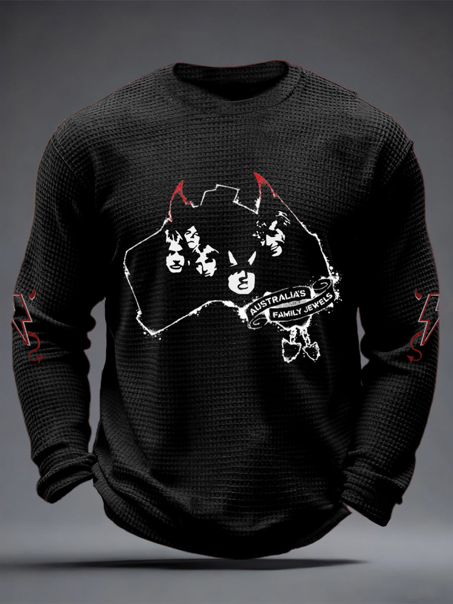 Men's Rock Music Inspired Waffle Top