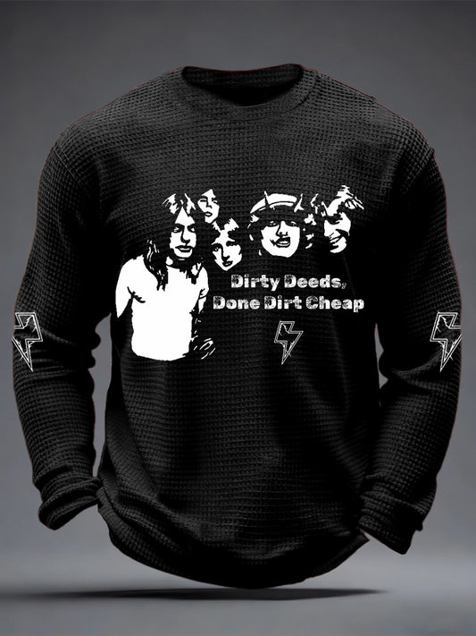 Men's Rock Music Inspired Waffle Top