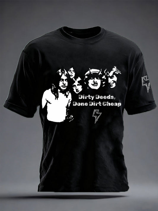 Men's Rock Music Inspired Printed T-shirt