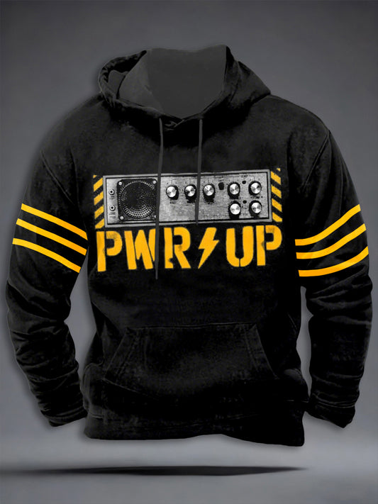 Men's Rock Music Inspired Hoodie with Pocket