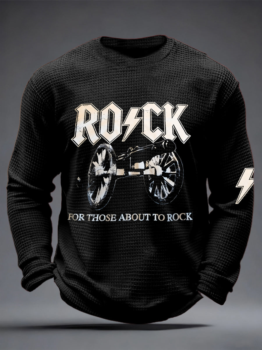 Men's Rock Music Inspired Waffle Top