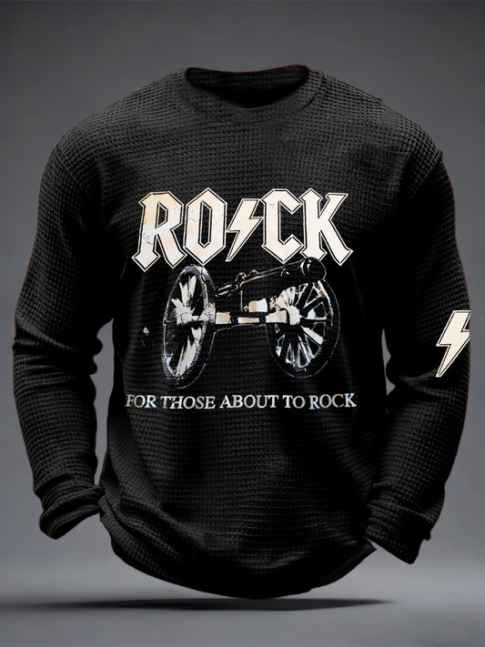 Men's Rock Music Inspired Waffle Top