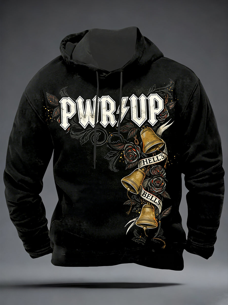 Men's Rock Music Inspired Hoodie Without Pocket