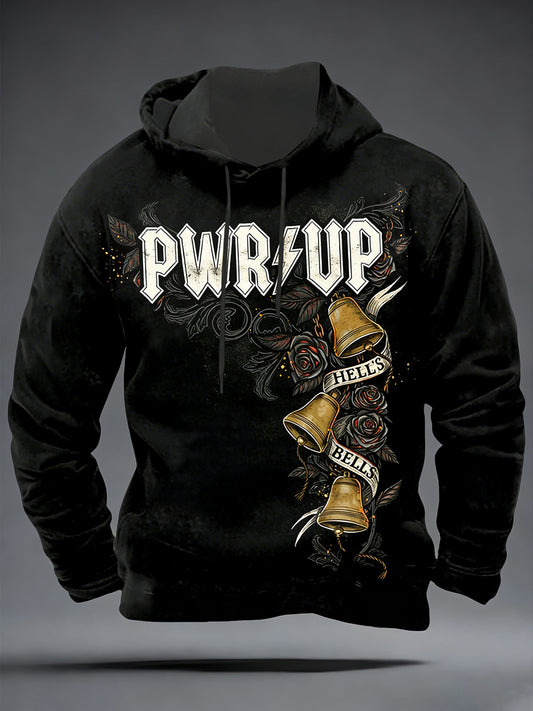 Men's Rock Music Inspired Hoodie Without Pocket