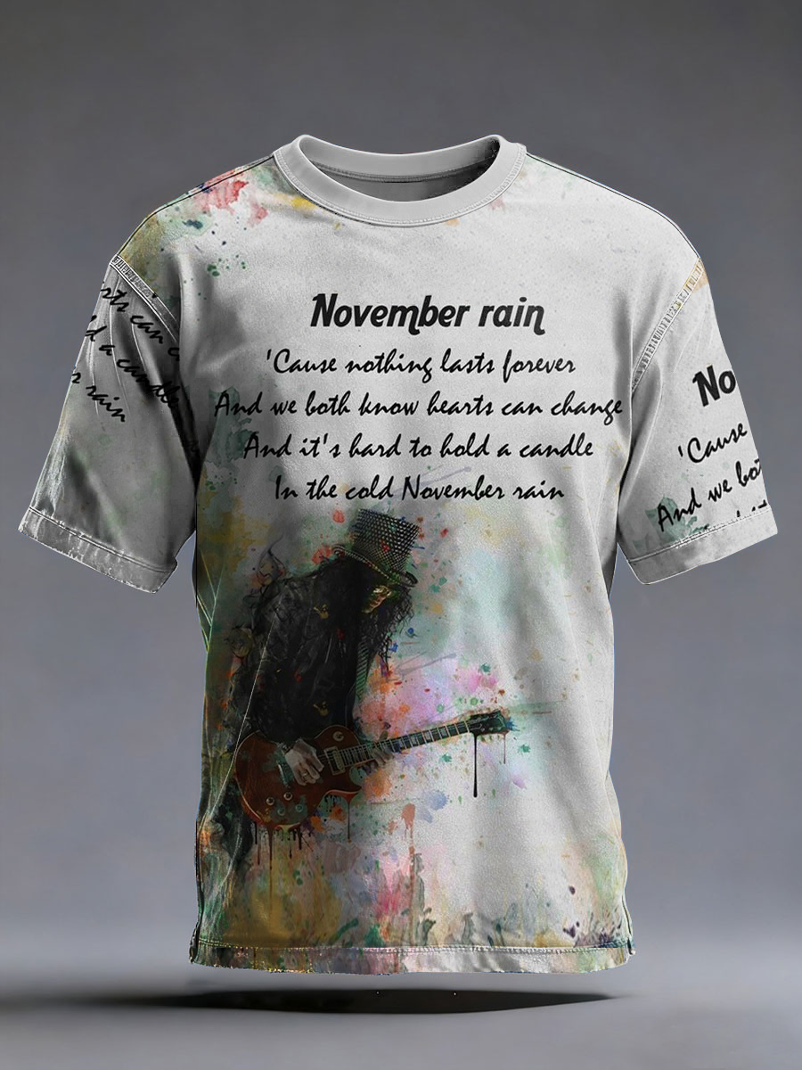 Men's November Rain Men's Rock Print