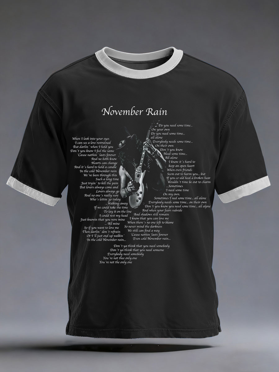Men's November Rain Short Sleeves T-shirt