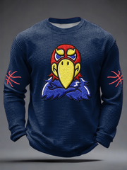 Men's Basketball Printed Waffle Long Sleeve T-Shirt