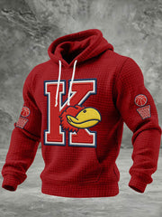 Men's Basketball Printed Checkered Cotton Hoodie