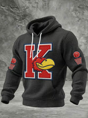 Men's Basketball Printed Checkered Cotton Hoodie
