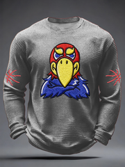 Men's Basketball Printed Waffle Long Sleeve T-Shirt