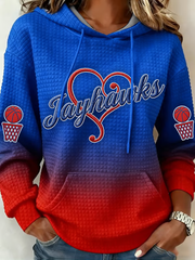 Women's Basketball Printed large-sized hooded sweatshirt