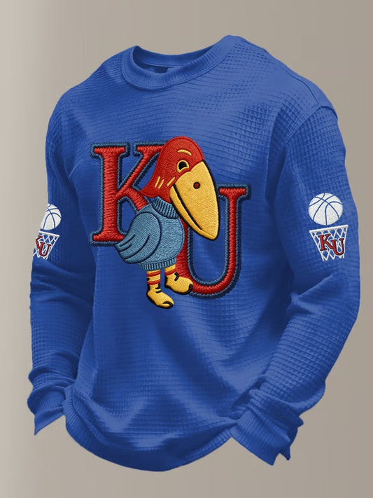 Men's Vintage Basketball Printed Sweatshirt