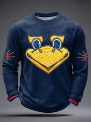 Men's Basketball Print  Waffle Long Sleeve T-Shirt