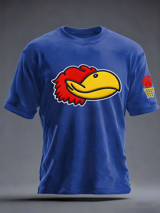 Men's Basketball Printed imitation cotton short-sleeved T-shirt