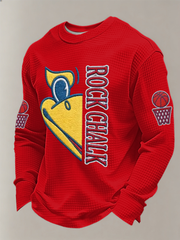 Men's Basketball Printed Waffle Long Sleeve T-Shirt