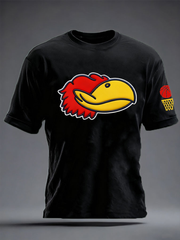 Men's Basketball Printed imitation cotton short-sleeved T-shirt