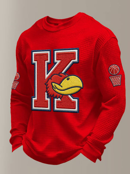 Men's Vintage Basketball Printed Sweatshirt