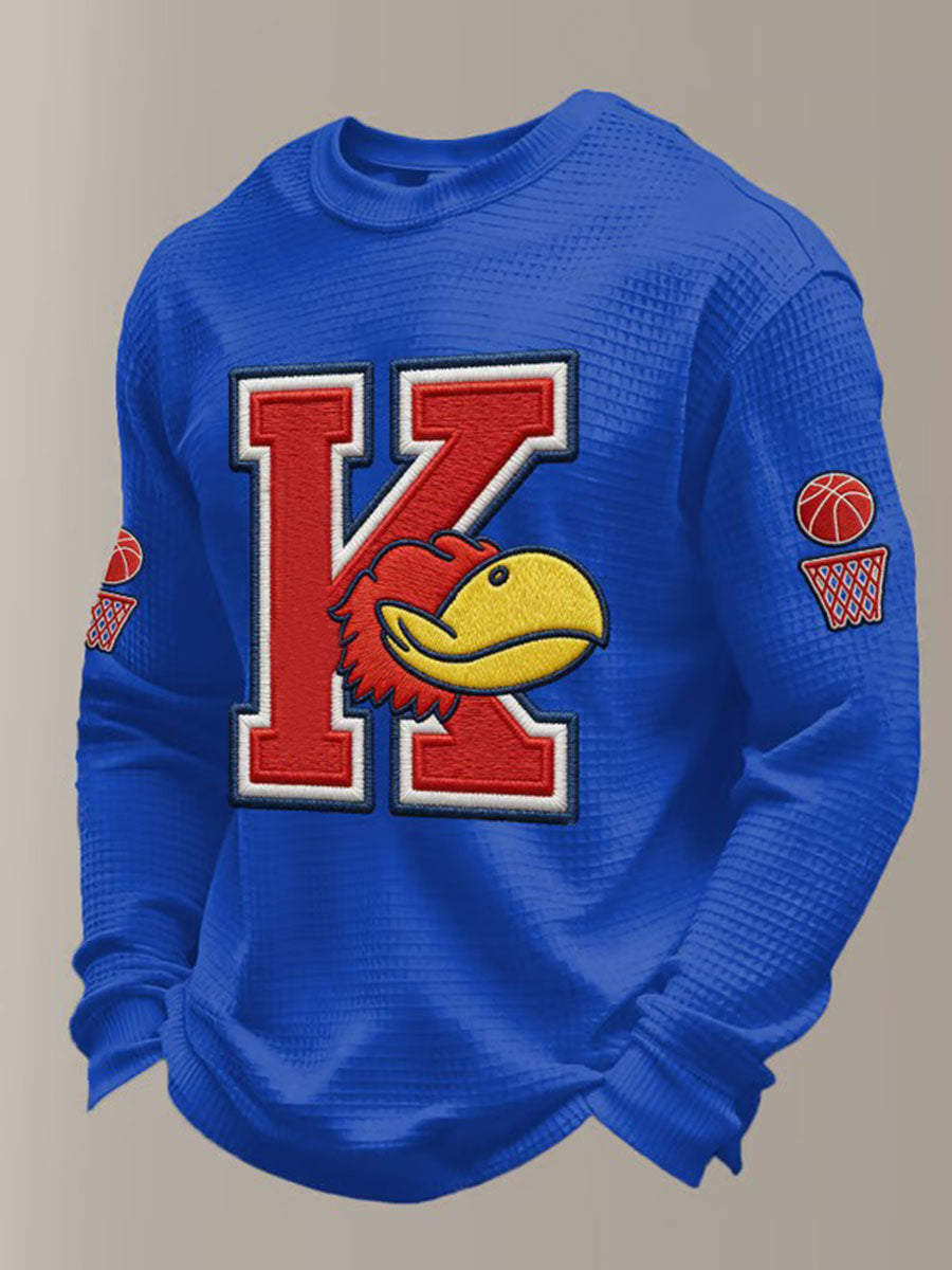 Men's Vintage Basketball Printed Sweatshirt