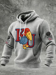 Men's Basketball Printed Checkered Cotton Hoodie