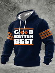 Men's Football Fans Gameday Casual Checkered Cotton Hoodie