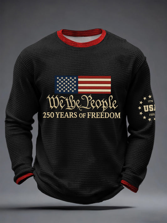 Men's  250th Anniversary Print Waffle Long-Sleeve T-Shirt