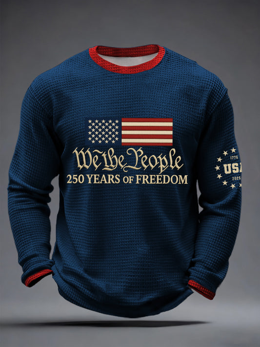Men's  250th Anniversary Print Waffle Long-Sleeve T-Shirt