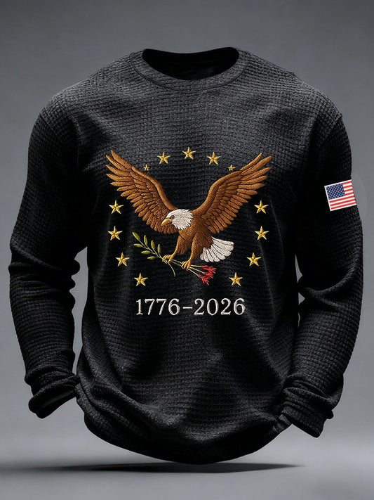 Men's  250 Waffle Print Casual T-Shirt