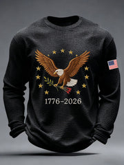 Men's  250 Waffle Print Casual T-Shirt