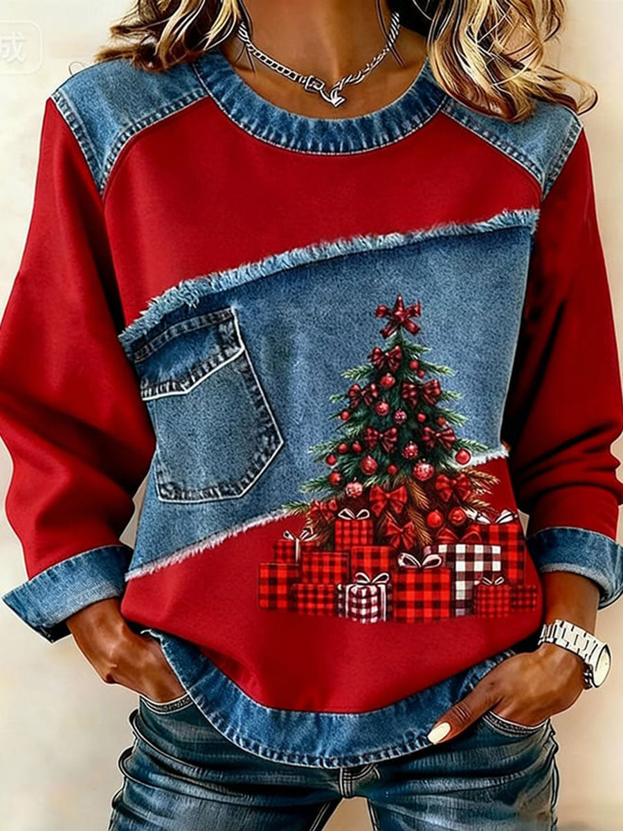 Women's Christmas Printed Casual Top